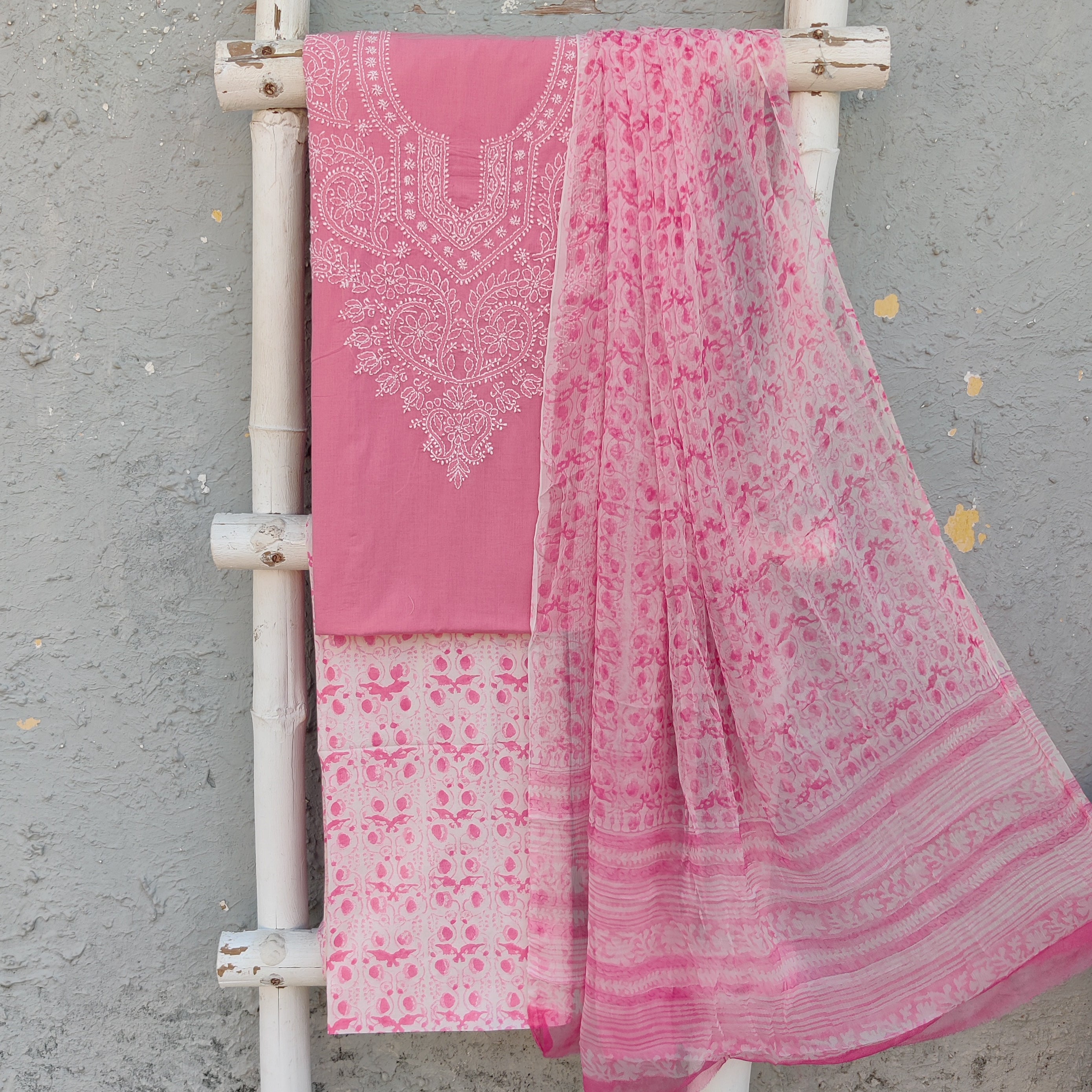 Lucknow Cloth Pattern LUCKNOW BEGUM - Pure Cotton Top With Beautiful Lucknowi Hand Embroider ...