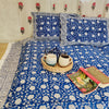 MAGICAL BLUE - Pure Cotton Jaipuri Double  Bedsheet