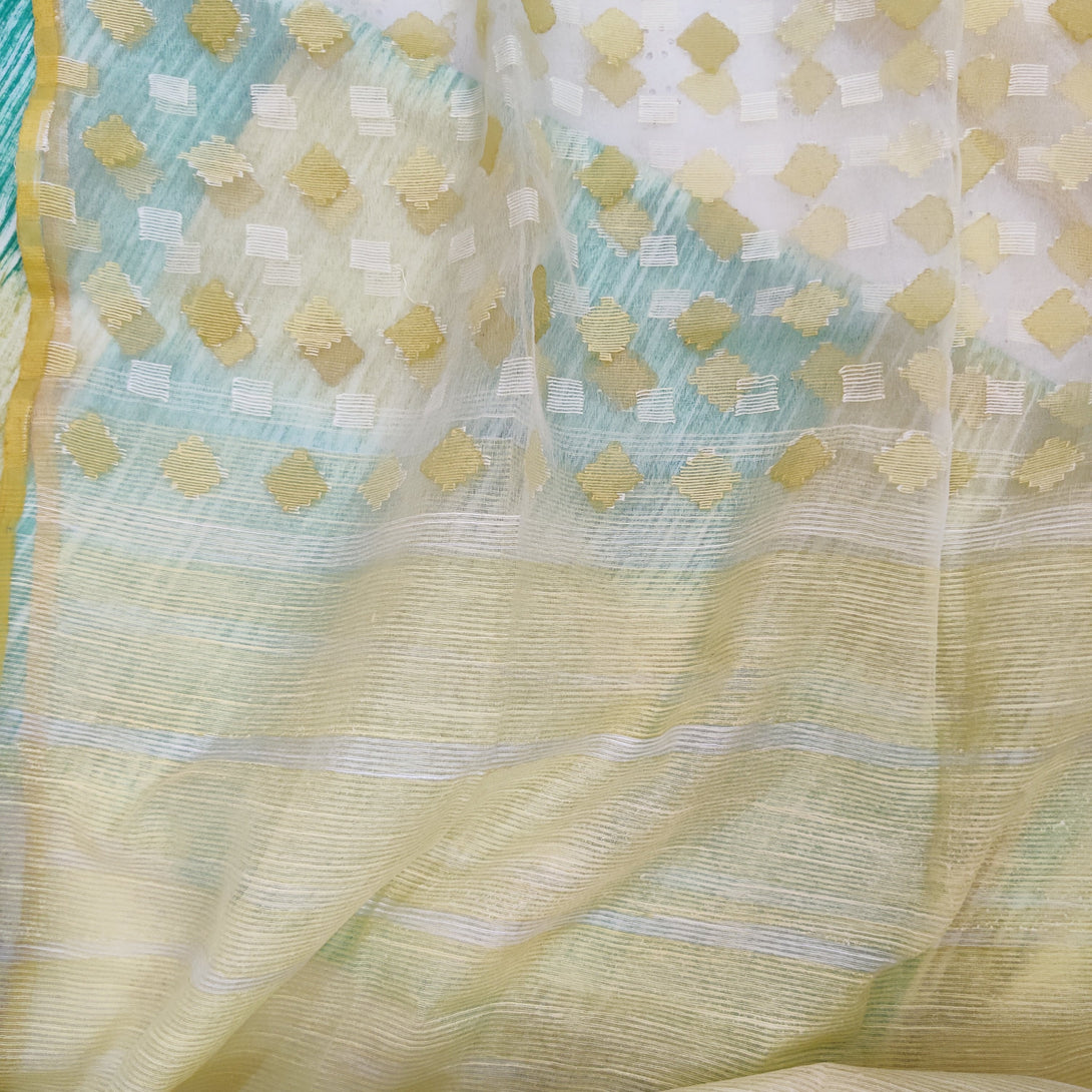 MEERA - Pure Cotton Jaipuri Top Fabric With Semi Organza Dupatta Shade ...