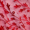 MERAKI - Beautiful Maroon Net With Embroidery Jaal Dupatta