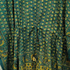 MIMI - Pure Cotton Persian Blue And Green Tiny Flower Motif Hand Block Printed Kaftan Free Size