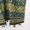 MIMI - Pure Cotton Persian Blue Stripes Hand Block Printed Kaftan Free Size