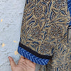MRIGANAINY - Pure Cotton Ajrak Kurta With Indigo Yoke Hand Block Print Fabric