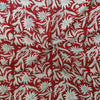 Modal Cotton Bagh Rust With Floral Jaal Hand Block Print Fabric