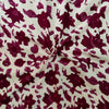 Modal Cotton Batik Dabu Maroon Floral Hand Block Print Fabric