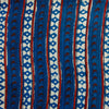 Modal Cotton Dabu Blue With Intricate Stripes Hand Block Print Fabric