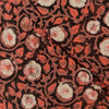 Modal Cotton Dabu Rust Flower Jaal Hand Block Print Fabric