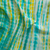 Modal Cotton Shibori Shades Of Sea Green And Yellow Hand Made Fabric