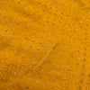 Mustard Haldi Georgette With A Beautiful All Over Heavy Thread Sequence Embroidered Fabric