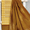 NAIRA - Pure Cotton Printed Top With Embroidered Yoke With Plain Bottom And A Soft Chanderi Dupatta