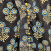 NASREEN - Pure Cotton Ajrak Brown Kurta With Sandy Yellow Stripes And Potli Detailing