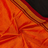 Orange Yellow Dual Shade Traditional Maharashtrian Khan Cotton Silk Fabric