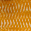 Pure Cotton Mustard Ikkat With Cream Zig Zag Weave Woven Fabric