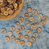 Pack Of 10 Light Brown Lines Buttons
