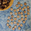 Pack Of 10 Light Brown Rounded Square Buttons