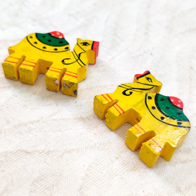 Pack Of 2 Yellow Camel Buttons