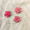 Pack Of 3 Pink Flower Buttons