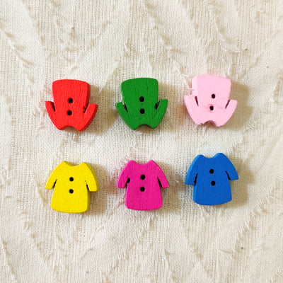 Pack Of 6 Multi Colour Shirt Buttons