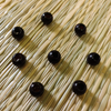 Pack Of Five Black Beads Plastic Button