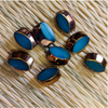 Pack Of Five Blue And Gold Metal Button