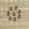 Pack Of Five Carved Circle Wooden Button