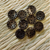 Pack Of Five Dark Brown Wooden Button With Holes