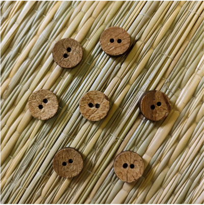 Pack Of Five Plain Wooden Button