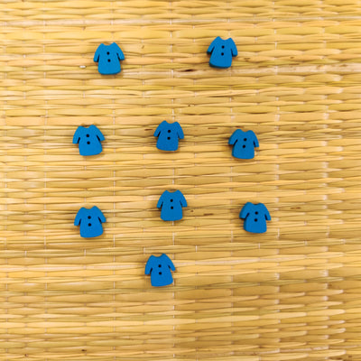 Pack Of Four Blue Shirt Button