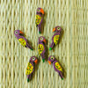 Pack Of Four Purple Parrot Button