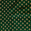 Patola Brocade Green With Tiny Gold And Pink Motifs Woven Fabric