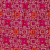 Patola Brocade Magenta With Pink Orange Mustard Squares Design Woven Fabric