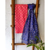 Pink Banarasi Brocade Top Fabric With Blue Zari Work Dupatta Combo