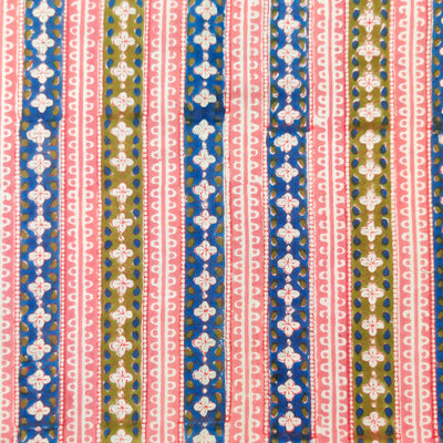 Pre-Cut 1.40 Meter Pure Cotton Jaipuri All Borders Hand Block Print Fabric