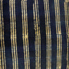Pure Cotton Dabu Earthy Blue With Brown Three Lines Stripes Hand Block Print Fabric