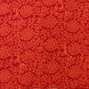 Precut 1.40 Meter Pure Cotton Gamthi Red With Orange Floral Jaal Hand Block Print Fabric