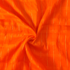 Pure Chiffon Orange With Gold Checks Fabric
