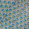 Pure Coton Jaipuri With Blue Flower Motifs Hand Block Print Fabric