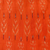Pure Cottn Ikkat Orange With Tree Woven Fabric