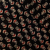 Pure Cotton Ajrak Black With Tiny Mushroom Motifs Hand Block Print Fabric