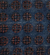 Pure Cotton Ajrak Blue With All Over Chakra Pattern Hand Block Print Fabric
