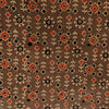 Pure Cotton Ajrak  Brown With Warli Rangoli Hand Block Print Fabric