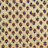Pure Cotton Ajrak Cream With Tiny Rust Tribal Motif Hand Block Print Fabric