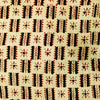 Pure Cotton Ajrak Cream With Tribal Hand Block Print Fabric