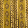 Pure Cotton Ajrak Dabu Medallion With Intricate Patterned Stripes Hand Block Print Fabric