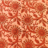 Pure Cotton Ajrak Dabu Rust With Wild Flowers Jaal Hand Block Print Fabric