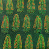 Pure Cotton Ajrak Green With Ajrak Motif Hand Block Print blouse Fabric  ( 1 meter )