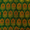 Pure Cotton Ajrak Green With Rust Intricate Beautiful Motif Hand Block Print Fabric