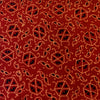 Pure Cotton Ajrak Madder With A Fruit Jaal Hand Block Print Fabric