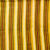 Pure Cotton Ajrak Mustard And Cream Intricate Stripes Hand Block Print Fabric