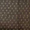 Pre-cut 1.30 meter Pure Cotton Ajrak Rust Sandy Brown With Lotus Hand Block Print Fabric